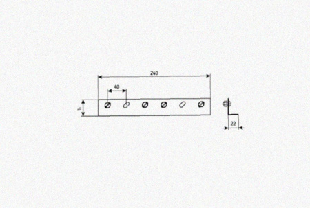 Соединитель лотковый замковый СЛЗх150х1,0 УХЛ1, оцинкованный лист, S1,0