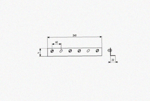 Соединитель лотковый замковый СЛЗх150х1,0 УХЛ1, оцинкованный лист, S1,0