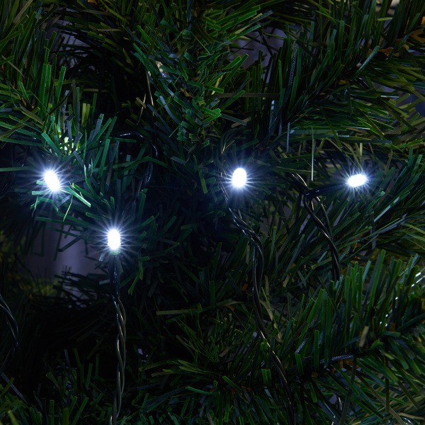 Св/д гирлянда Feron CL33 лин.,статчиная, 10 м +1.5м 230V 5000K, черный шнур