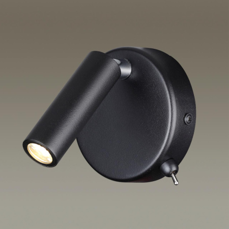 Бра с выкл.LED 3W 3000K 330Лм 220V CHASE черный LUMION