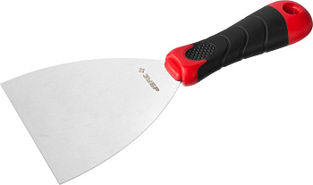 Шпатель "Мастер", профилированное нержавеющее полотно, 2к ручка, 100мм ЗУБР