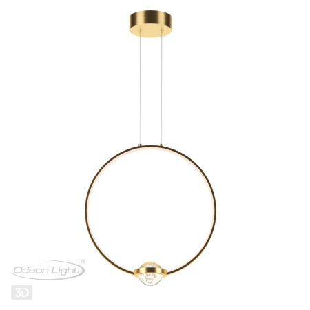 Подвесной св-к IP20 LED 18W 1370Лм 4000K GOTA брашированное золото/металл ODEON LIGHT