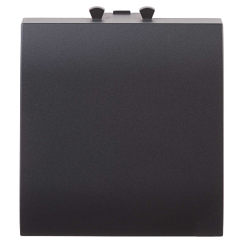 Вывод кабеля модульный "Avanti", "Черный матовый", 2 модуля DKC