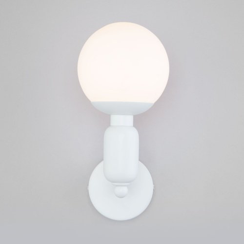 Настенный светильник со стеклянным плафоном 1*E27 60Вт белый IP20 Bubble (50251/1 белый) Eurosvet фото 3