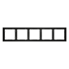 Рамка пластиковая Voltum S70 на 5 постов, (черный матовый)