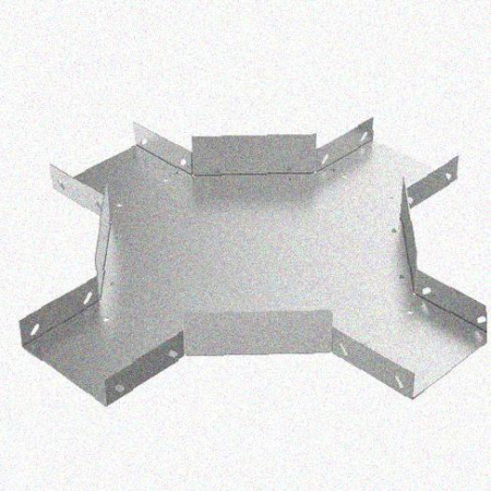 Лоток крестообразный замковый глухой КМЗГ 200х65 УХЛ1, горячее цинкование, S1,0