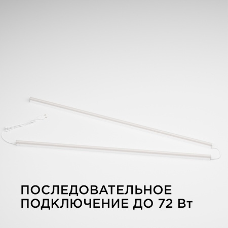 30-07 Светильник светодиодный, линейный, TOUCH сенсор, аналог Т5, 18Вт, 230В/50Гц, 1530лм, 4000К, IP20, белый, 1172х23х35мм, поликарбонат APEYRON