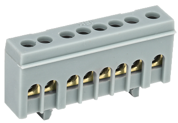 Шина L "фаза" в корпусном изоляторе на DIN-рейку ШНИ-6х9-8-К-Ср IEK