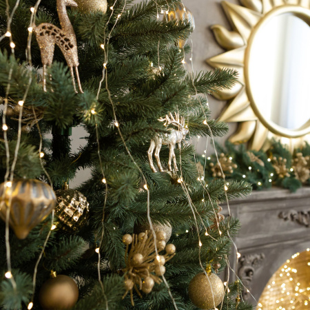 Гирлянда занавес "Роса" теплый белый 2*3м IP20 (200-004 теплый белый) Eurosvet