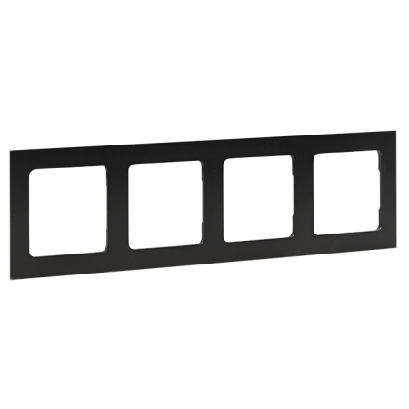 Стокгольм Рамка 4-местная металлическая черная EKF