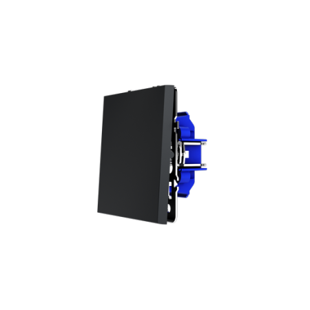 Проходной переключатель встраиваемый Voltum S70 одноклавишный 10А, (графит)