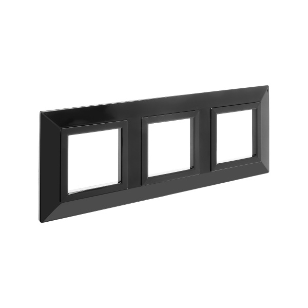 Рамка из металла, "Avanti", черная, 3 поста (6 мод.) DKC