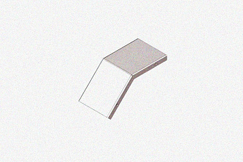 Крышка лотка замкового КЛСЗ 200х65-45 УТ1,5 для поворота трассы вниз на 45, горячее цинкование, S1,0