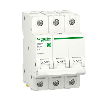 Выключатель автоматический ВА 3П 50А С 6кА RESI9 Schneider Electric