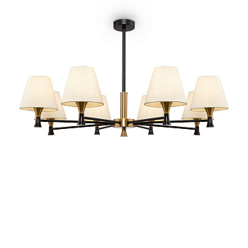 Люстра 8*E14 40Вт Черный и Латунь IP20 Perfetto FR5098PL-08BBS Freya