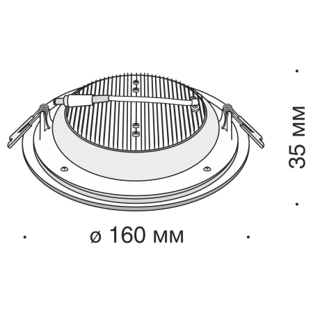Встраиваемый светильник 12Вт 3000K Белый IP20 Han DL304-L12W Technical