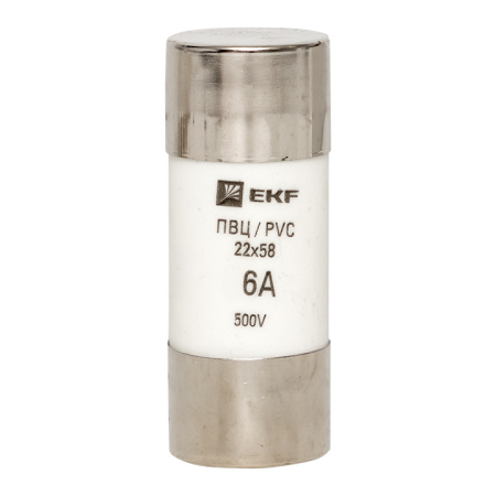 Плавкая вставка цилиндрическая ПВЦ (22х58) 6А PROxima EKF