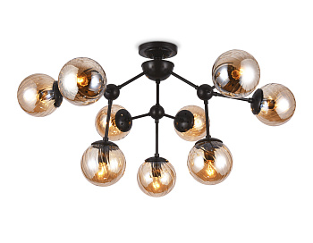 Потолочная люстра TR9018/9 DCF/TI темный кофе/янтарь E14 max 40W D830*440 Ambrella Light