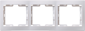 Рамка 3-местная горизонтальная РГ-3-КБ КВАРТА белый IEK