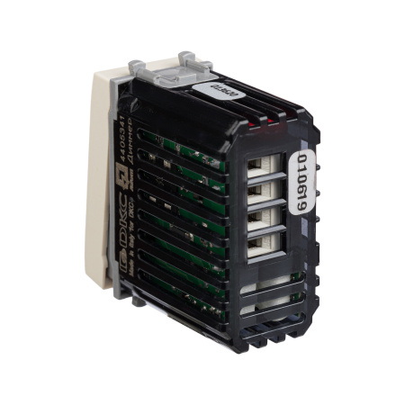 Диммер кнопочный модульный для LED ламп, "Avanti", "Ванильная дымка", 1 модуль DKC