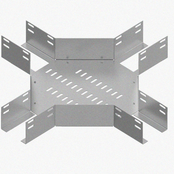 Лоток крестообразный перфорированный КМ 500х100 УТ1,5, оцинкованный лист S1,5