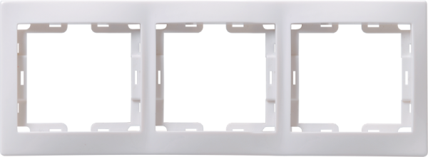Рамка 3-местная горизонтальная РГ-3-КБ КВАРТА белый IEK