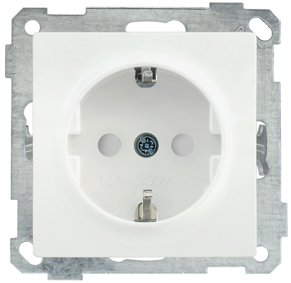 Розетка РС14-1-0-Б с з/з с защитной шторкой 16А BOLERO белый IEK Розетка РС14-1-0-Б с з/з с защитной шторкой 16А BOLERO белый IEK