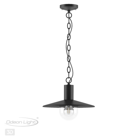 Ландшафтный св-к-подвес E27 1*40W IP44 FURCADIA черный/стекло ODEON LIGHT