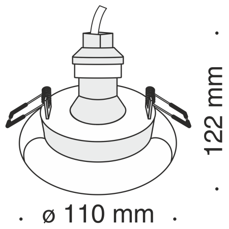 Встраиваемый светильник 1*GU10 35Вт Белый IP20 Gyps Modern DL006-1-01-W Technical