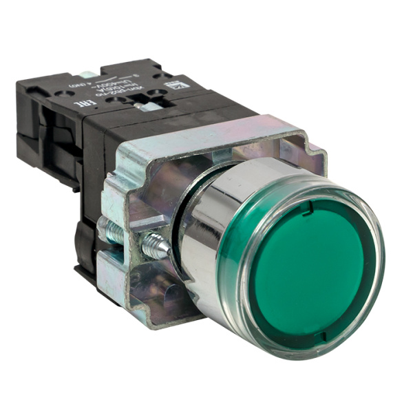 Кнопка BA31 с подстветкой 24В зеленая NO PROxima EKF