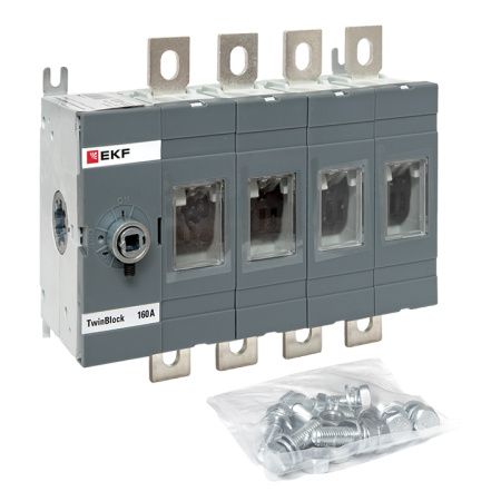 Рубильник 160A 4П без рукоятки управления TwinBlock EKF