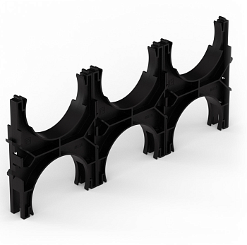 Кластер для двустенных труб d110 мм, тройной, двухсторонний (66 шт/кор) Промрукав