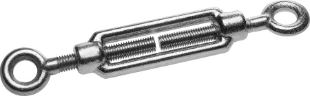 Талреп DIN 1480, кольцо-кольцо, М8, 10 шт, кованая натяжная муфта, оцинкованный, Профессионал ЗУБР