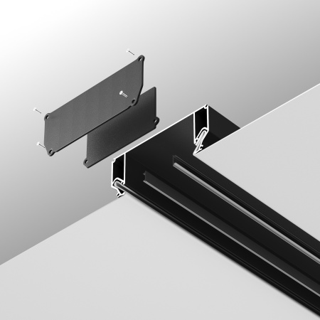 Заглушка декоративная черная 2шт. + фиксирующая черная 2шт. для профиля ALM-9940-SC Черный (ALM012EC-SC-B) Technical Maytoni