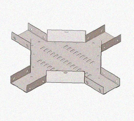 Лоток крестообразный перфорированный КМ 500х100 УТ1,5, горячее цинкование S1,5