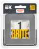 BRITE Рамка 1-мест. РУ-1-1-Бр металл алюм. RE AL IEK
