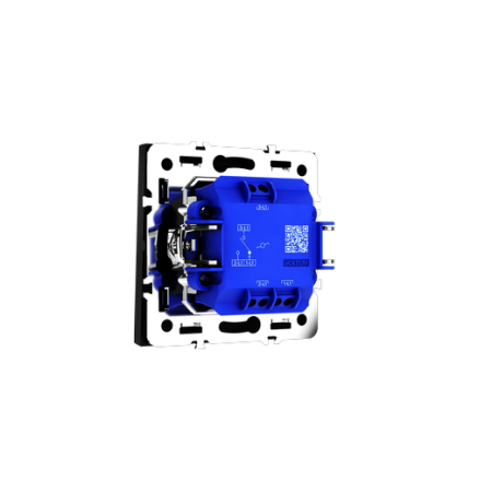Проходной переключатель встраиваемый Voltum S70 одноклавишный 10А, (черный матовый)