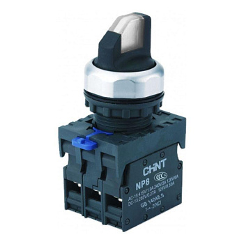 Переключатель подсвет. NP8-10XD/221, 2 полож. самовозв., белый, AC110-230В(LED), 1НО, IP65 (R) CHINT