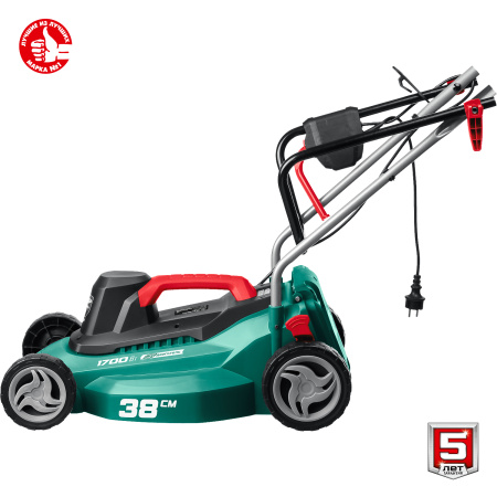 1700 Вт газонокосилка сетевая, ш/с 38 см ЗУБР