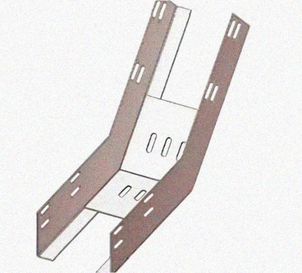 Лоток перфорированный КП 400х65-45 УТ1,5 для поворота трассы вверх на 45, горячее цинкование S1,5