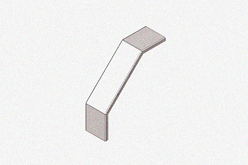 Крышка лотка замкового КЛСЗ 200х60-90 УТ1,5 для поворота трассы вниз на 90, горячее цинкование, S1,0