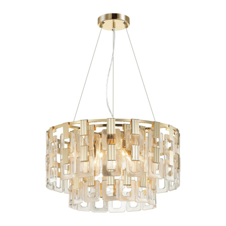 Люстра E14 8*40W BUCKLE золотой/стекло ODEON LIGHT