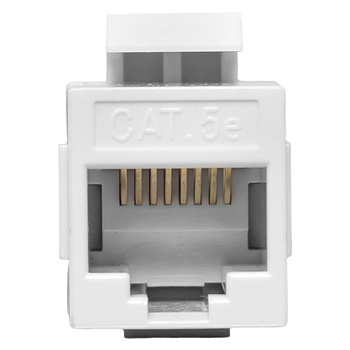 Адаптер проходной TERACOM Cat,5E неэкранированный RJ45-RJ45 тип Keystone белый EKF