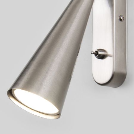 Настенный светильник 1*GU10 сатинированный никель IP20 Horn (a047872) Elektrostandard