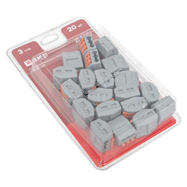 Клемма СМК 222-413 с рычагом 3 отверстия блистер PROxima EKF