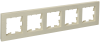 BRITE Рамка 5-мест. РУ-5-Бр беж. рифленый IEK