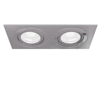 Встраиваемый светильник 2*GU10 50Вт Серебро IP20 Atom DL024-2-02S Technical