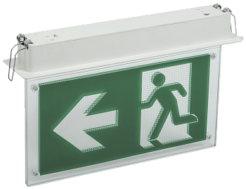 Светильник аварийно-эвакуационный светодиодный встраиваемый ССА3001 двусторонний 3ч 3Вт сменный знак