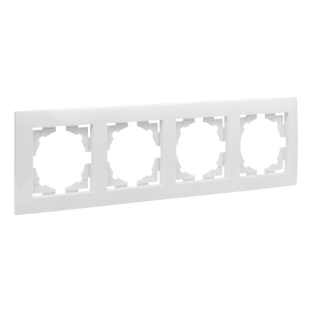 Валенсия Рамка 4-местная белая EKF