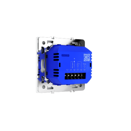Терморегулятор электронный Voltum S70 с индикацией и датчиком, для теплого пола, (белый матовый)